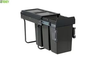 Tekey JC603-CNS-3 Dark Grey ABS+PP Built-in Kitchen Bin 49*28*43cm Eco-Friendly 15D - Guangzhou Huadu District Tekey Manufacturing Factory - China