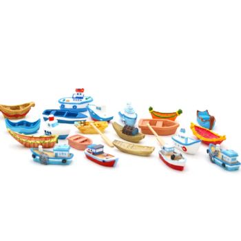 Micro Landscape Garden 3D Architecture Resin Craft Dollhouse Jet Ship Sails Sailboat Miniature Boats Figurines Children Toys - Guangzhou Dikina Crafts Co., Ltd - China