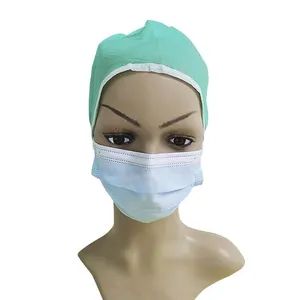 Nursing Scrub Caps, Disposable Doctor Scrub Cap with Ties, Unisex Surgeon Hat, Soft Surgical Hairnet Cap for Nurses - Hubei Kangning Protective Products Co., Ltd. - China