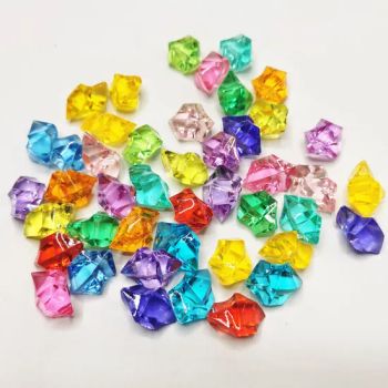 Hot Sale 8mm 10mm 500g Acrylic Faceted Square Gems Beads Faceted Plastic Sugar Beads Acrylic Loose Beads for Jewelry Making Gems - Dobeta Games Ltd - China