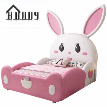 New Italy Design Bedroom Furniture Modern Kids' Beds Rabbit Children Girl Bed Made in China - FOSHAN BUDDYHOME HOUSEWARE CO., LTD. - China