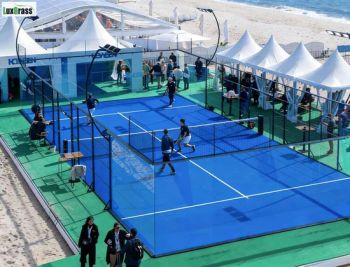 Hot DIP Galvanized Anti Rust Beach Portable Outdoor Ultra Panoramic Padel Court Equipment - Guangzhou Lvxia Artificial Grass Co., Ltd. - China