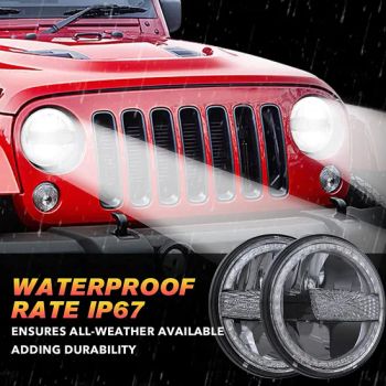 High Low Beam LED 7" Headlight for Truck Offroad Car Motorcycle DRL Halo Lights Waterproof Round 7 Inch LED Headlights - Shenzhen Gluheit Technology - China