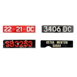 Aluminum Asia Custom License Plate License Plates of Malaysia - Zhejiang Shengye Traffic Sign Co., Ltd - China
