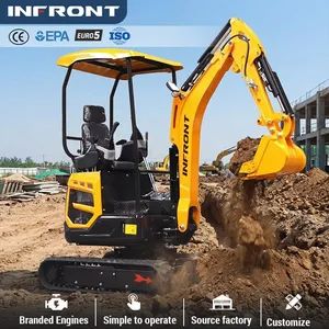 Factory Sale Hybrid 1 3 5 Ton Mini Digger Excavators Home Farm Electric Remote Control Pilot Compact Digger Excavator with - Shandong Infront Machinery Co., Ltd - China