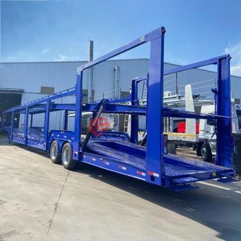 2/3 Axle Double Deck Car Carrier Auto Transporter Car Transport Trailer Cars Logistics Trailer Hydraulic Lift System for 6-10 Aotocars - Chusheng Vehicle Group Co., Ltd - China