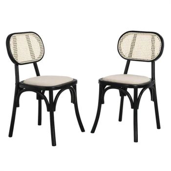 CMT818 Black Rattan Dining Set 45x48x85cm Square 1Y MOQ100 Color Black Rotary Fixed Origin China Shape Square Condition New - Qingdao Crescent Furniture Co., Ltd. - China