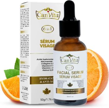 CANVITA Moisturizing 6 in 1 Face Serum, all ingredients you need for your daily use - Canvita - Canada