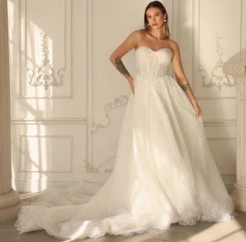 Strapless Wedding Gowns Tulle Lace Princess Bridal Dresses 2026 Z2026 - Suzhou Leader Apparel Co., Ltd. - China