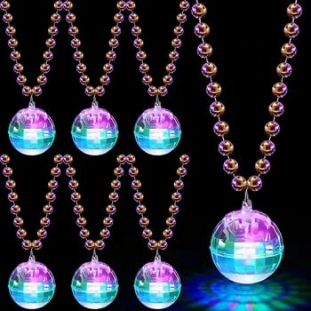 LED Disco Ball Necklaces Light up Disco Necklaces Disco Necklace Mardi Gras Beads Party Favors - GLORIOUS PROMO CO.,LIMITED - China
