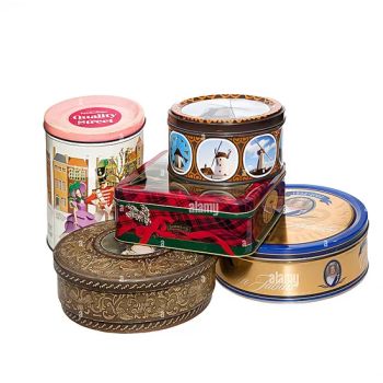 Factory Wholesale Metal Tin Box Custom Round Large Tin Biscuit Food Storage Metal Box Tin - Hefei Wisdom Technology LLC. - China