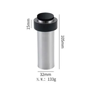 Stainless Steel Rubber Door Stopper Household Cylindrical Door Stop (105 steel color) - Shenzhen Xin Sheng Long Co., Ltd - China