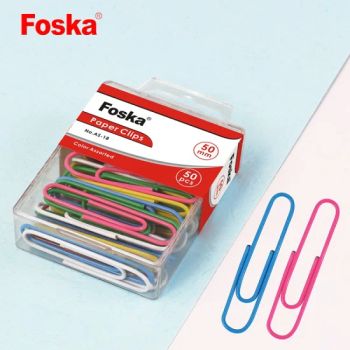 Foska Office Stationery Vinyl Coated Colorful Plastic Paper Clips - Anhui Sunshine Stationery Co., Ltd. - China
