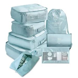 8 Set Travel Accessories Suitcase Organizer Toiletry Bags Set Packing Cubes for Travel - Yiwu Hld Commodity Manufactory Co., Ltd. - China