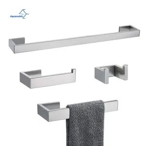 High Quality China Cheap Complete Brushed Bathroom Accessories 304 Stainless Steel Bath Hardware Sets - Heshan Aquacubic Sanitaryware Industry Co., Ltd. - China