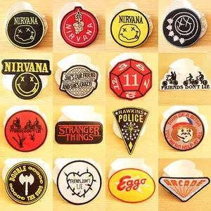 Stranger Things Patch Embroidered for Clothing Iron on Patches on Clothes Stripe Nirvana Band Music - LIZHUO INTERNATIONAL CO., LTD. - China