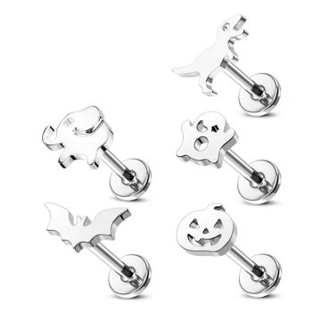 ASTM F136 Titanium Piercing Internally Threaded Halloween Animal Set Labret Piercing Jewelry - Dongguan Jiang Titanium Jewelry Co., LTD - China