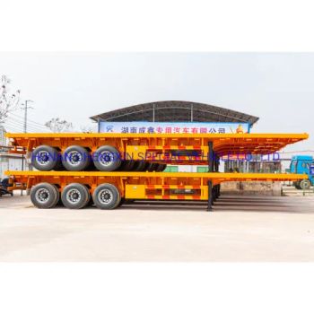 China Manufacture New 3 Axle 20FT 40FT Container Trailer Flatbed Truck Trailer - HUNAN CHENGXIN SPECIAL VEHICLE CO., LTD. - China