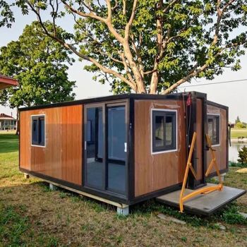 Collapsible Double-Wing Floral Pattern Mobile Expansion Container Foldable Outdoor Dismantling Room Box for Pet Houses Furniture - Jiangxi Qianglin Internet of Things Technology Co., Ltd. - China