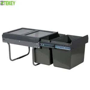Tekey JC608-CXB Dark Grey ABS+PP 15L Kitchen Bin 49x35x33cm Built-in 15D Eco-Friendly - Guangzhou Huadu District Tekey Manufacturing Factory - China