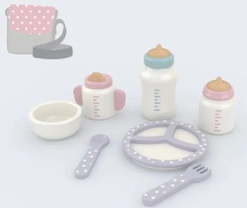 Wooden Baby Care Set Role Play Doll Care Kit Toy for Kits - PIN INTERNATIONAL (NINGBO) LTD. - China