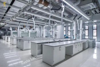 Full Steel Structure Laboratory Instrument Table Bench with Service Chanel and Phenolic Resin Countertops for School and Other Multiple Application - Qingdao Resta Laboratory Equipment Co., Ltd. - China