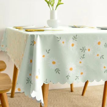 Modern Polyester Blend Tablecloth Oil & Waterproof Rectangular Table Cover Digital Print Cloth for Dining Conference Tables - Wujiang Hailihong Textile Co., Ltd. - China