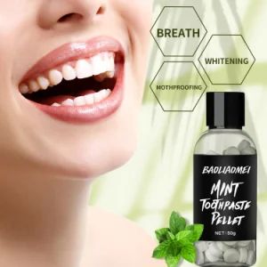 Travel Regenerate Organic All Natural Charcoal Powder Mint Toothpaste Tablet Whitening Private Label Solid Toothpaste - Yangzhou Muhe Trading Co., Ltd. - China