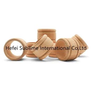 Wooden Crafts - DIY Unfinished Wood Napkin Rings Origin Anhui Style Creative HS Code 4823699000 Model NO. HFFF23187 Processing Grinding - Hefei Sublime International Co., Ltd - China