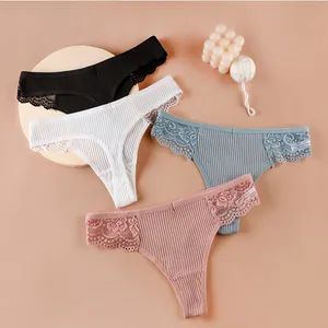 Women's Panties Sexy Underwear Cotton Thong Lingerie Women Low Waist Tanga Panties Thread Thong Panties - Shantou Hengchu Knitting Industry Co., Ltd. - China