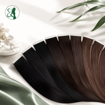 Tape In All Dark Colors DD Quality Texture Soft Pigmentation Uniform Durability Long-lasting Shine Material High-quality Human Hair - Dewa Dewi Hair - Indonesia