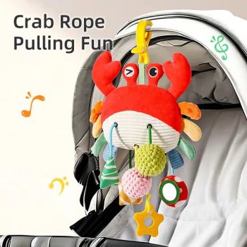 Activity Pull String Hanging Toy for Baby Stroller Car Seat Crib Play Gym, Plush Stuffed Toucan Toy for Carseat with Music Teether Rattles Sensory Toy - Jinan Wellda Trade Corporation Ltd - China