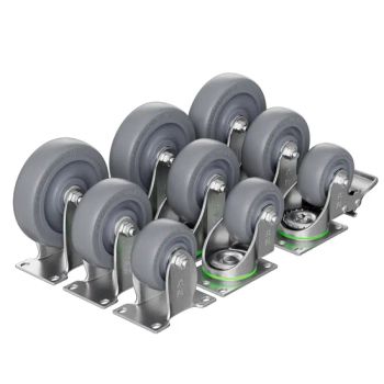 Medium Duty 3/4/5 Inch Industrial Furniture Brake Rubber Trolley Swivel Caster Wheel - Hengshui Haoye Co., Ltd. - China