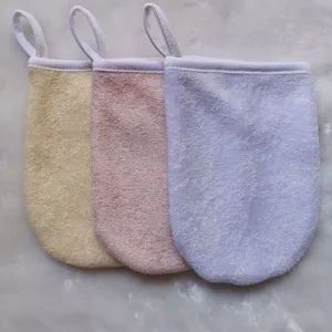 Bamboo Cotton Blended Facial Mitt MDV-2240215W05 300GSM 10x13cm Unisex 1Y F/E/C/O - JINHUA MARDAV TEXTILE CO.,LTD - China