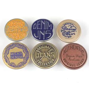 Metal Shank Denim Jeans Metal Button Denim Brass Painting Round Dry Cleaning Jeans Button for Clothes Jeans Buttons and Rivets - Shenzhen Zonesun Industry Co., Ltd - China
