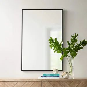 Rectangle Framed Mirror Metal Alloy 3~5cm 0.15cm Black Silver Gold 50x50 1Y OEM - Hangzhou Jinghu Glass Co., Ltd. - China