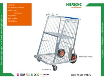 Warehouse Use Heavy Duty 500 Kgs Platform Hand Truck Trolley Surface Zinc Style Folding Wheel Amount 4 HS Code 87168000 Certification ISO - Suzhou Highbright Enterprise Limited - China