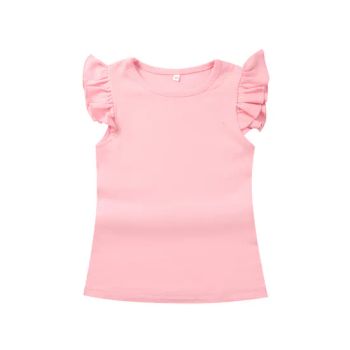 Custom Blank Thick Fabric Combed Cotton Toddler Girl Angel Sleeve T Shirts - Shijiazhuang Cool Apparel Co., Ltd. - China