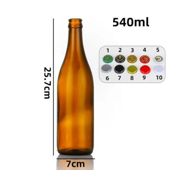 500ml Amber Alcoholic Beverages Fruit Juice Cocktail Red Wine Glass Bottle - Qingdao E-Pack Material Co., Ltd - China
