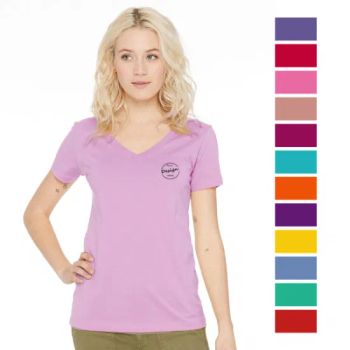 Custom Permium Womens T Shirts Blank Plain Cotton T Shirt for Custom Printing Short Sleeve V Neck Shirt - Jiangxi Hangsheng Industry and Trade Co., Ltd. - China