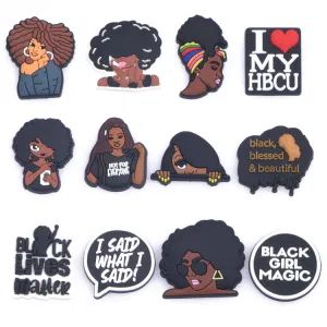 Black Lives Matter Shoe Charm PVC Charms Decoration for Bracelets Wristbands and Shoes - Yiwu Xungen E-Commerce Firm - China