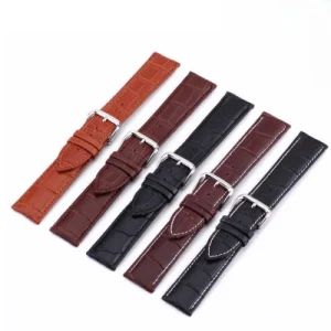 Leather Strap Manufacturer Replacement Leather Watch Bands Handmade Quick Release Pin Genuine Leather Watch Straps - Guangzhou Wangjia Leatherware Co., Ltd. - China