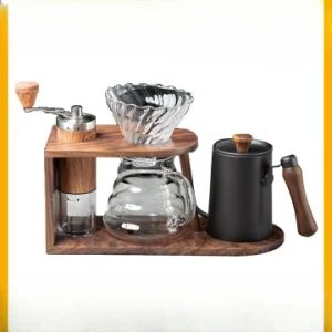 ODM Convenient Acacia Wood Shelf Hand Brewed Coffee Set - Good Seller Co., Ltd. - China