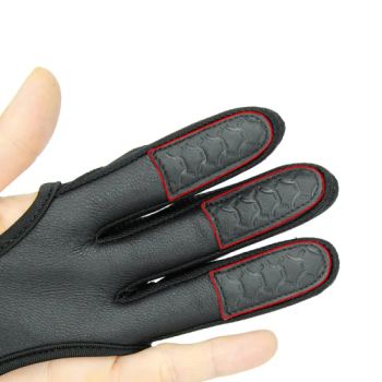 Archery Protective Gear Accessories Archery Gloves Leather Padded Three Finger Protector Bl21679 - Ningbo Ezfocus Co., Ltd. - China