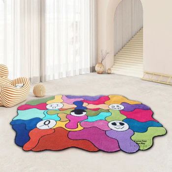 Persian 3D Carpet Handmade Custom Shaped Design Living Room Hotel Hand Tufted Area Rugs - Gongyi Miracle Trading Co., Ltd. - China