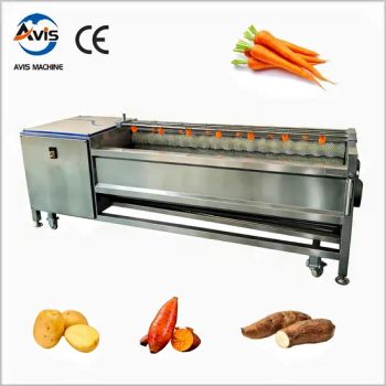 Carrot Radish Brush Washing Peeling Machine Wool Roller Cleaning Peeling Machine for Industry - Zhucheng Avis Machinery Co., Ltd. - China