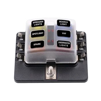 6 Way Hot Sale Auto Car Block Power Boat Blade Fuse Holder Box with Cover - Suzhou Electric Solution Co., Ltd. - China