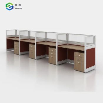 Cubicle Workplace Modular Office Table Workstations Four Seat Desk Partition - Foshan Hanlong Furniture Co., Ltd. - China