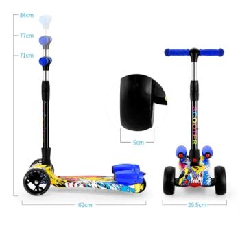 Foldable Adjustable Hot Sale Custom Design 3 Wheel Kick Scooter for Kids with LED Lights - Hongfunwell Industrial Development (Nanjing) Co., Ltd - China