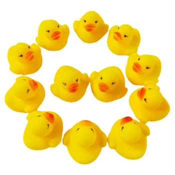 Kids Shower Swimming Small Little Mini Yellow Bulk Rubber Duck Bath Toy Sound Floating Ducks for Baby - Jinjiang Chendai Yilai Craft Company - China